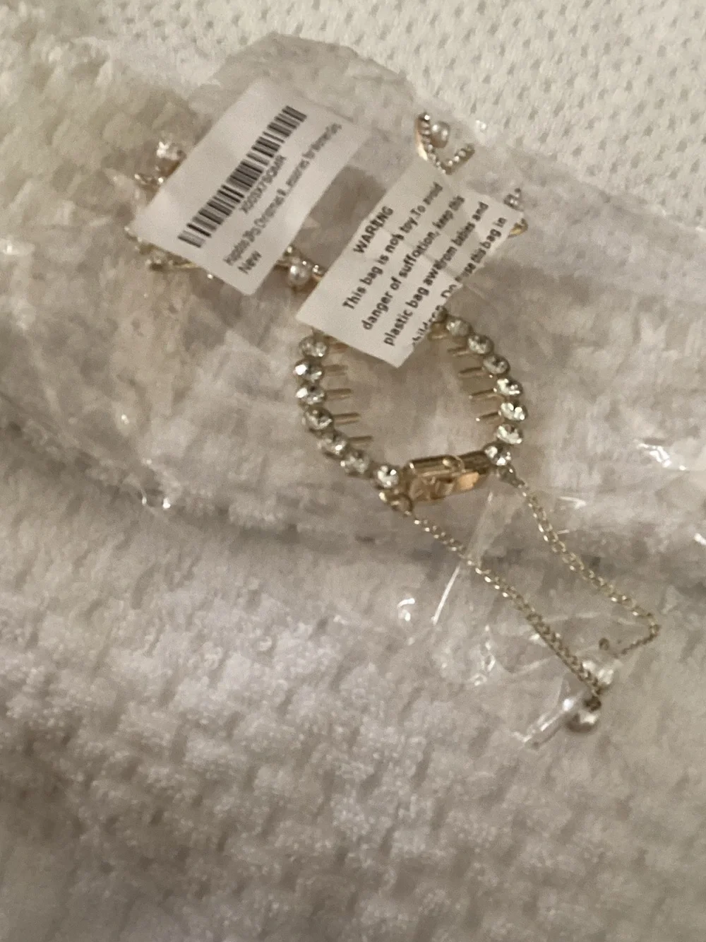 ⭐️ 2 for $10 Gold Rhinestone Deer Antler Hair Pin with Pearl Drops